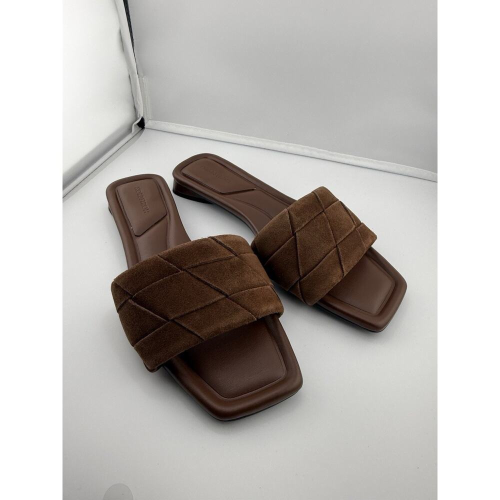 NWOB $80 Nordstrom Brown Brynn Slide Sandal Women Size 7.5 M